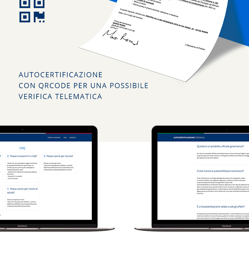 Officine06 Progetto Autocertificazione Corona 04